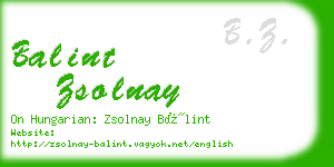 balint zsolnay business card